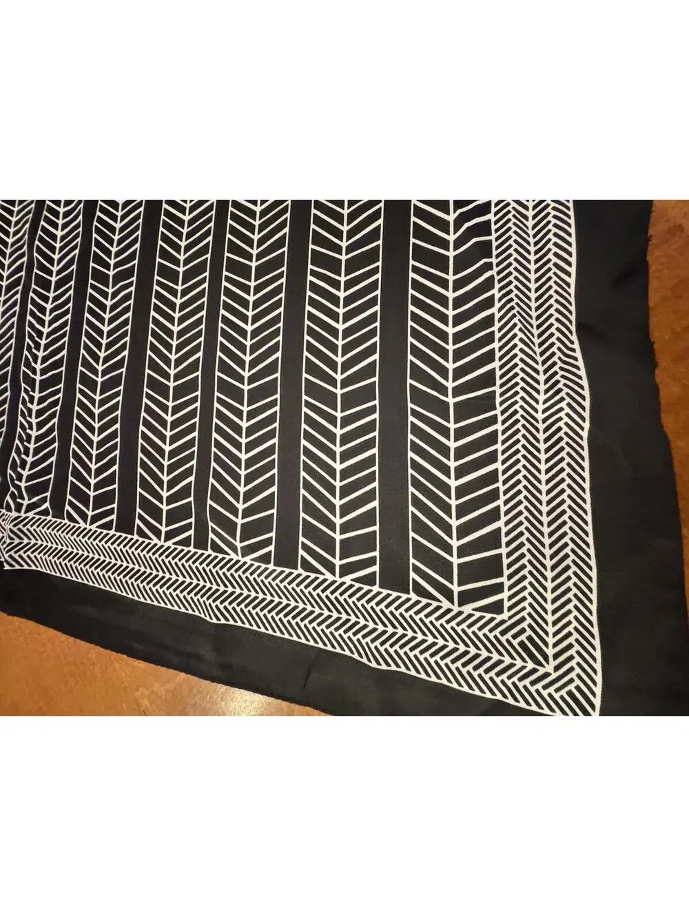 Black and White Geometric Square Scarf 249